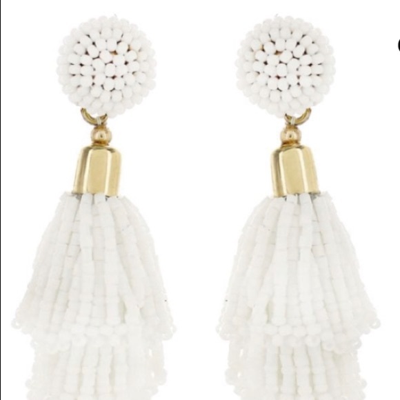 3for$30| Panacea Rachel Zoe Tassel White Earrings - Picture 2 of 3